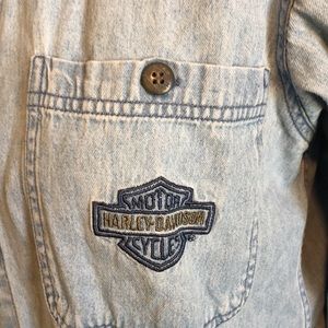 Harley Davidson an American legend denim women’s shirt. Size medium